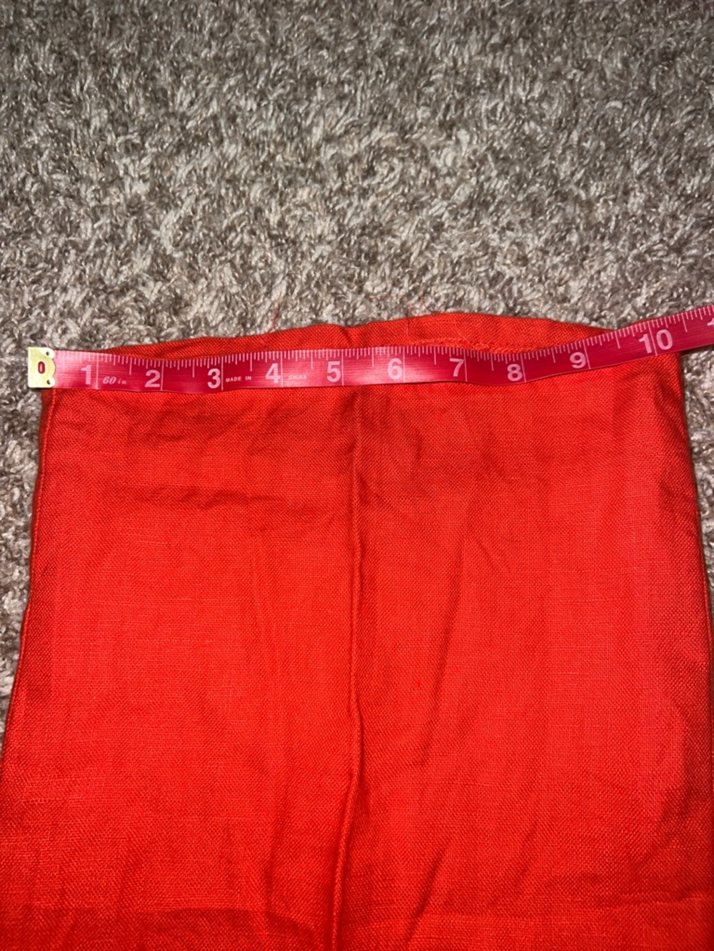LOFT 100% Linen Wide-Leg Pants, Tassel Drawstring - Bright Coral Orange Size 6! - Picture 9 of 10